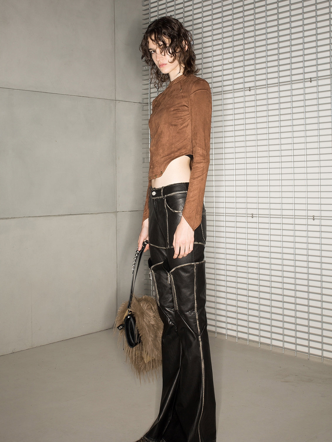 Leather Smooth Cool Flare-Pants