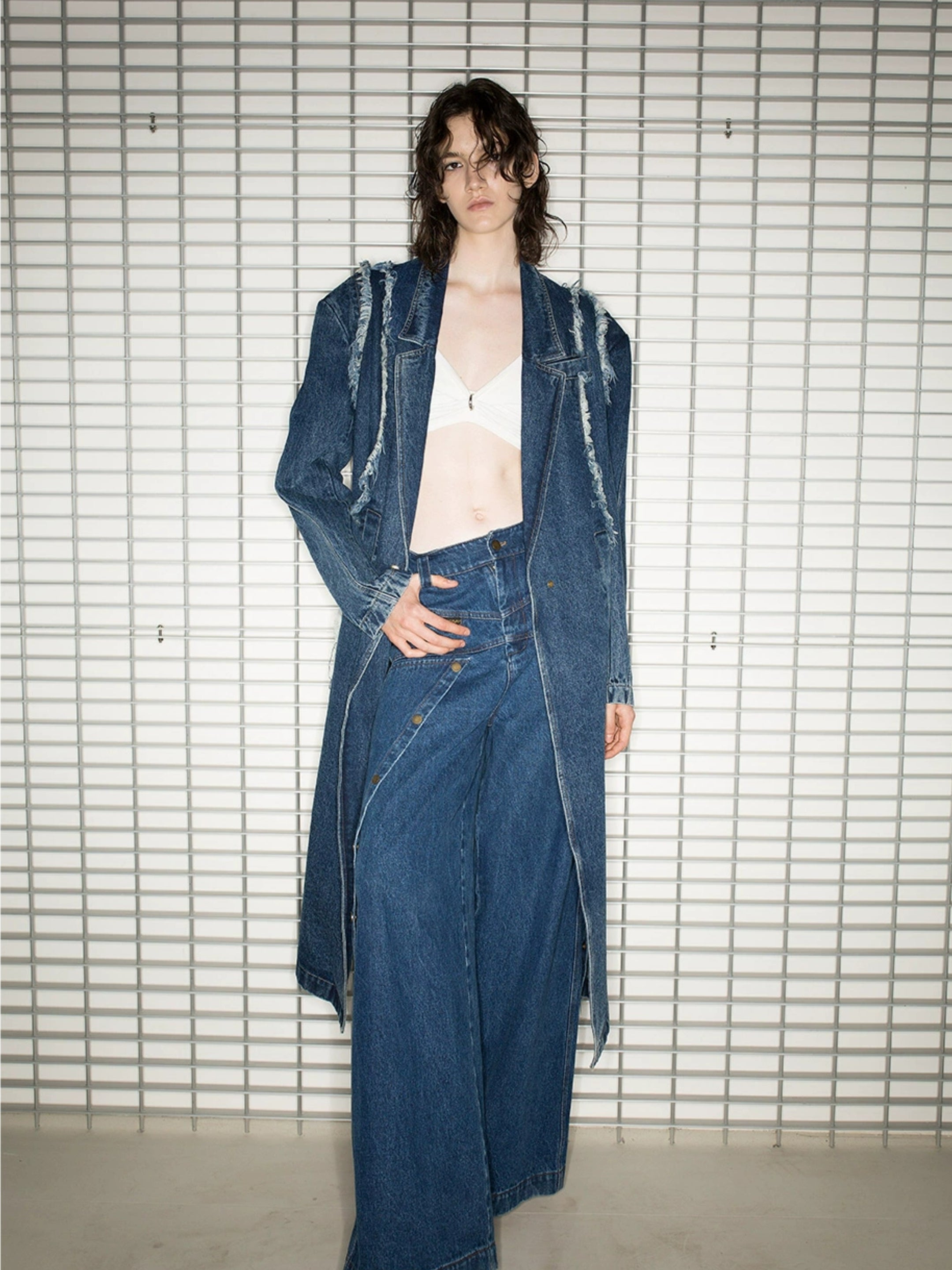 유니원성 긴 술 장거리 긴 코트