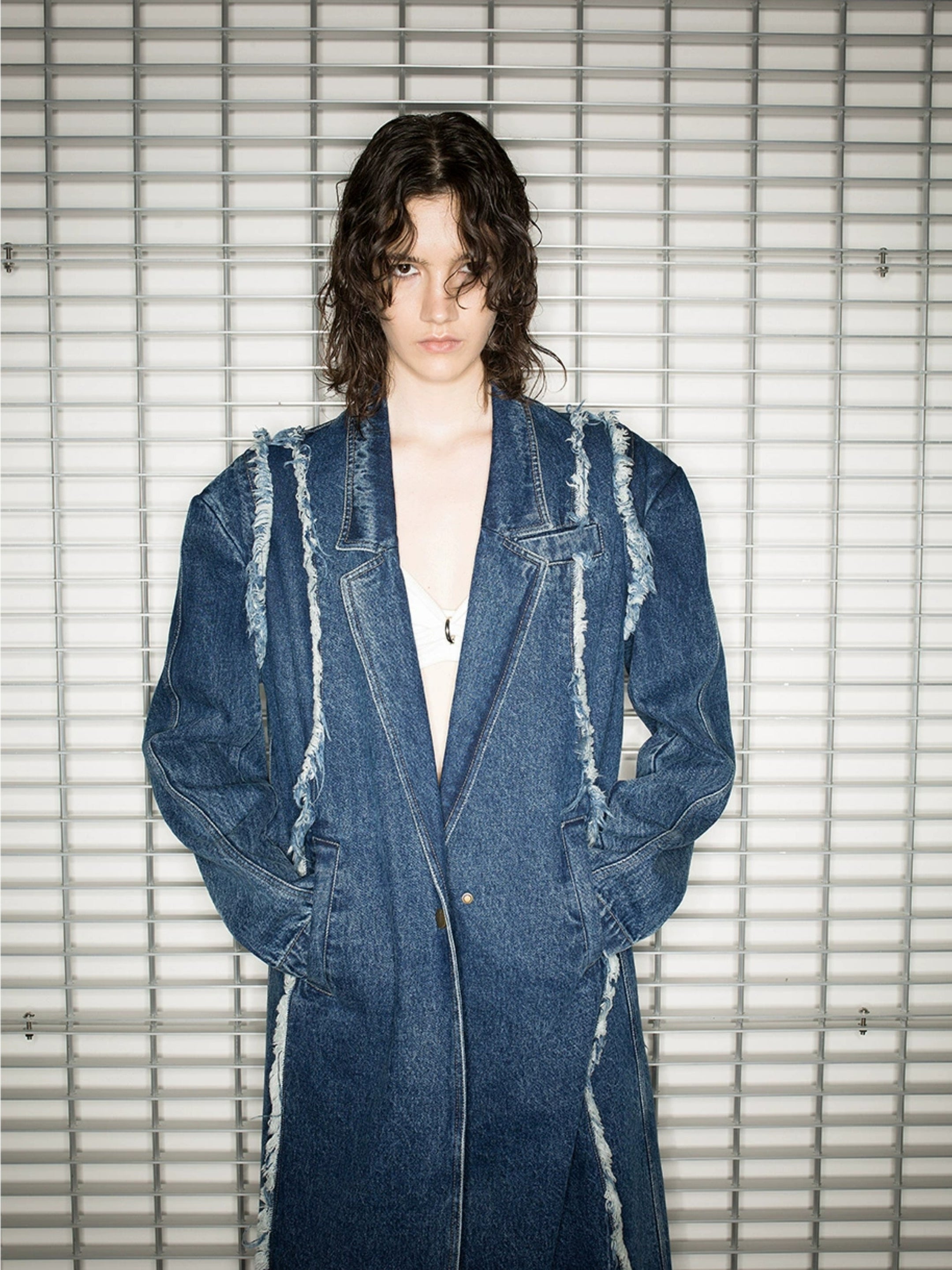 유니원성 긴 술 장거리 긴 코트