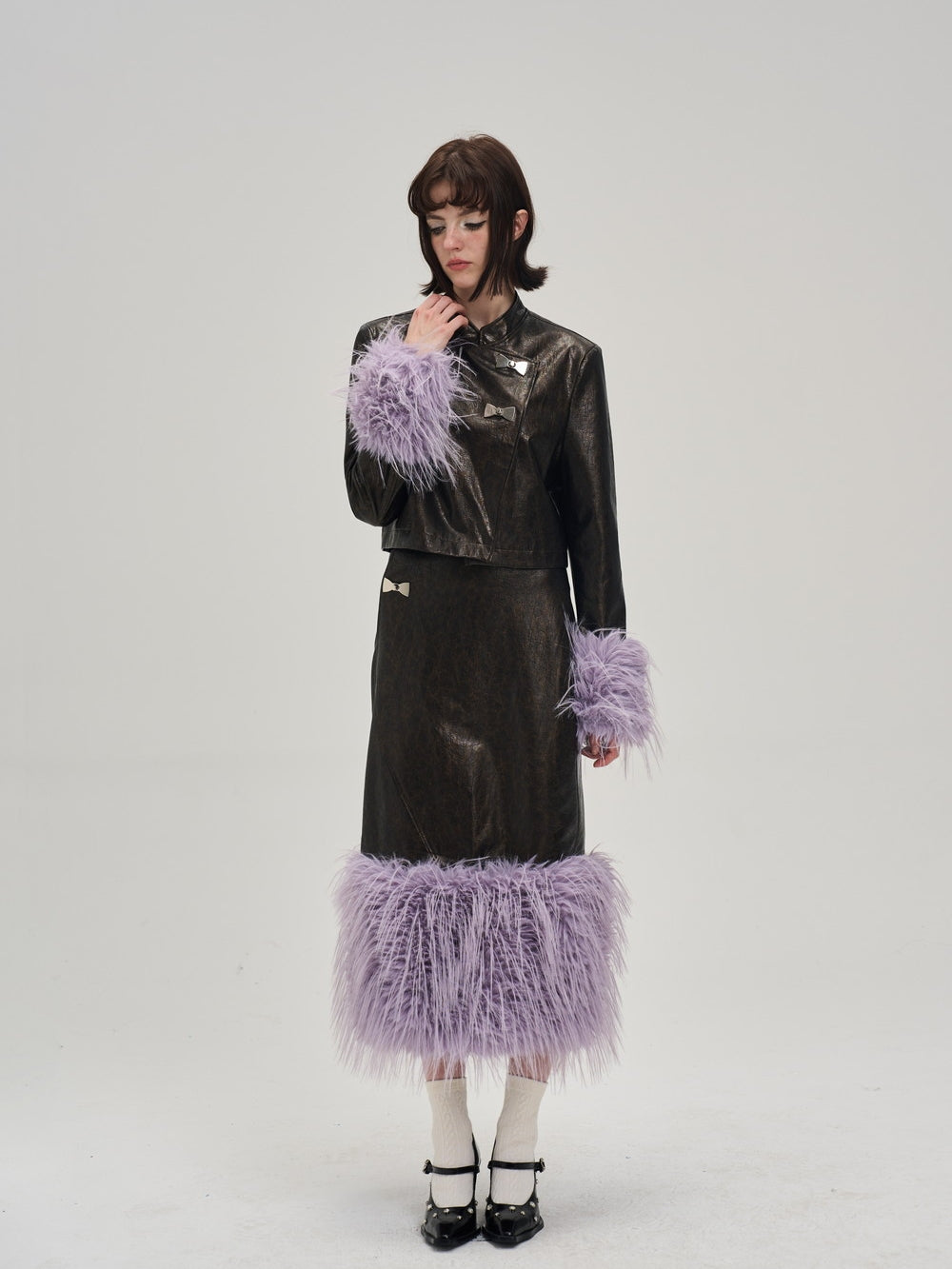 Tassel Leather Nichi Conspicuous Jacket&One-Piece