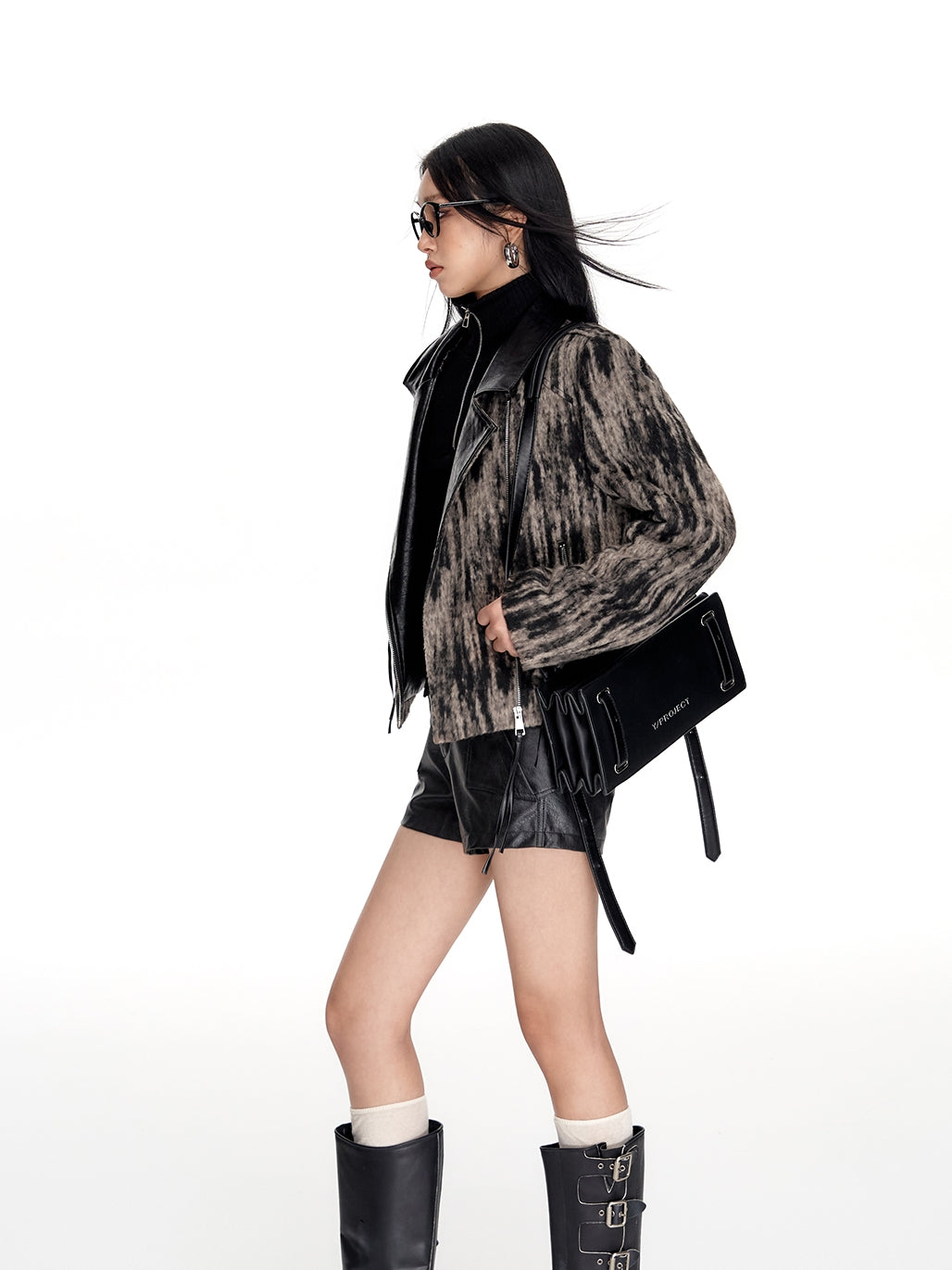 Leather&Wool Speckled Nichi Retro Jacket