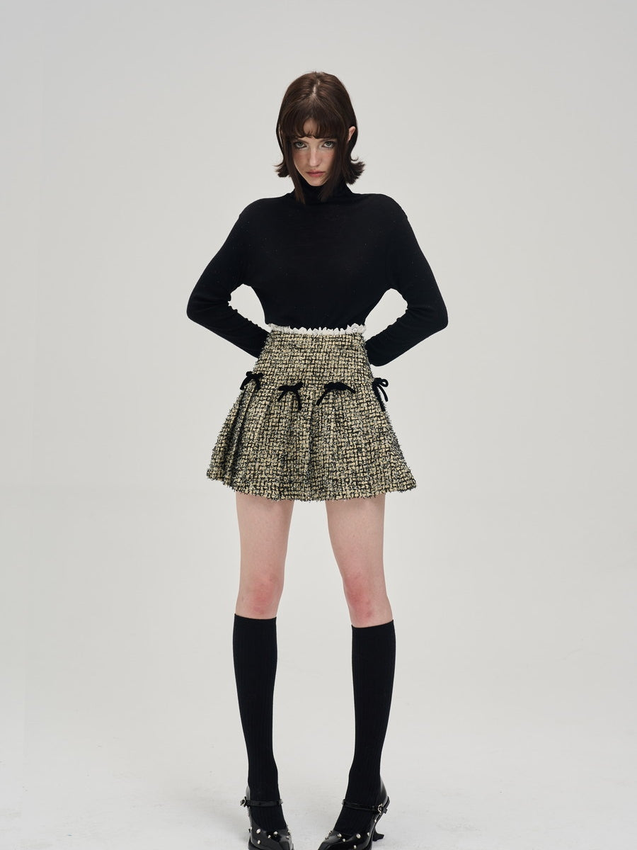 Bijou High-Neck Slim Plain Cutsew