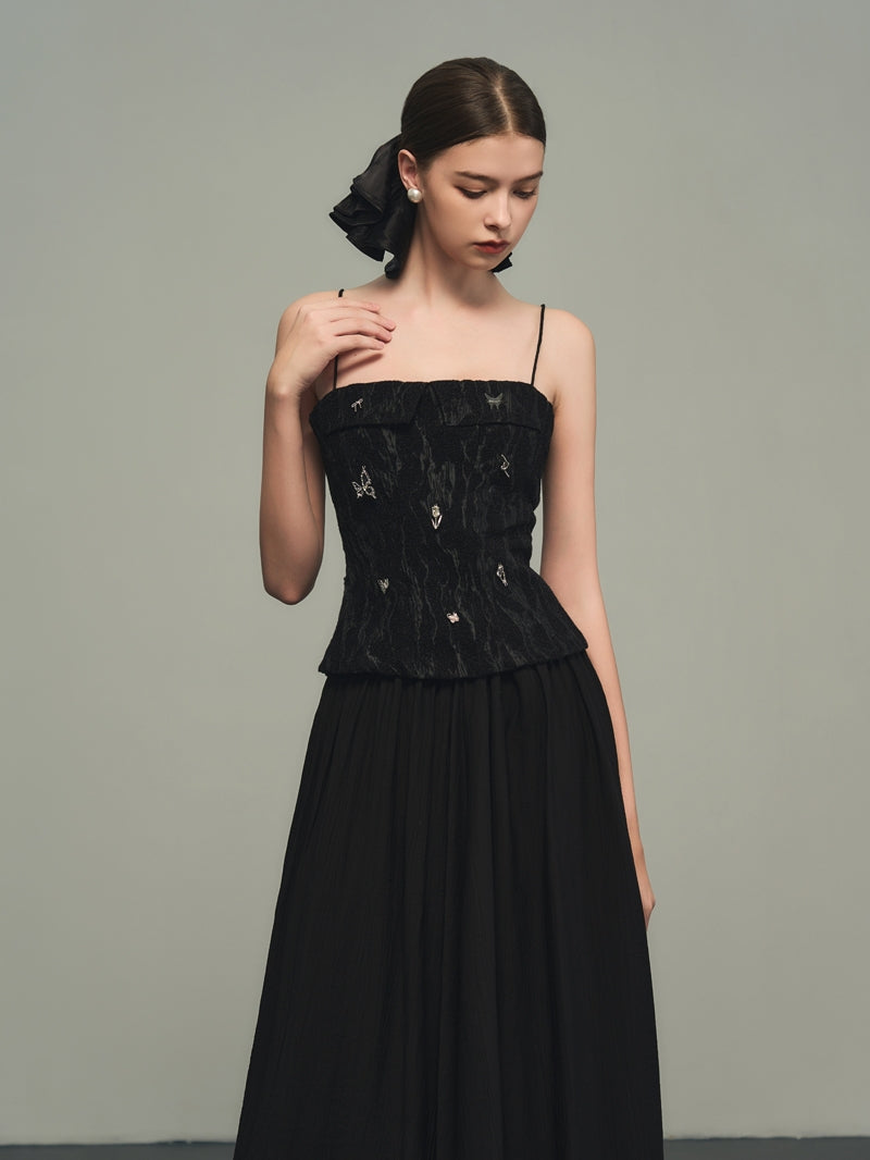 Tight Butterfly-Motif Elegant Inner Camisole