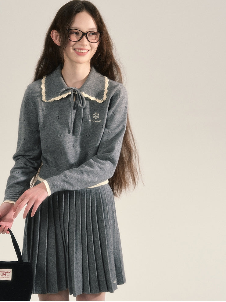 Strick Retro Grily College Tops & Minirocke