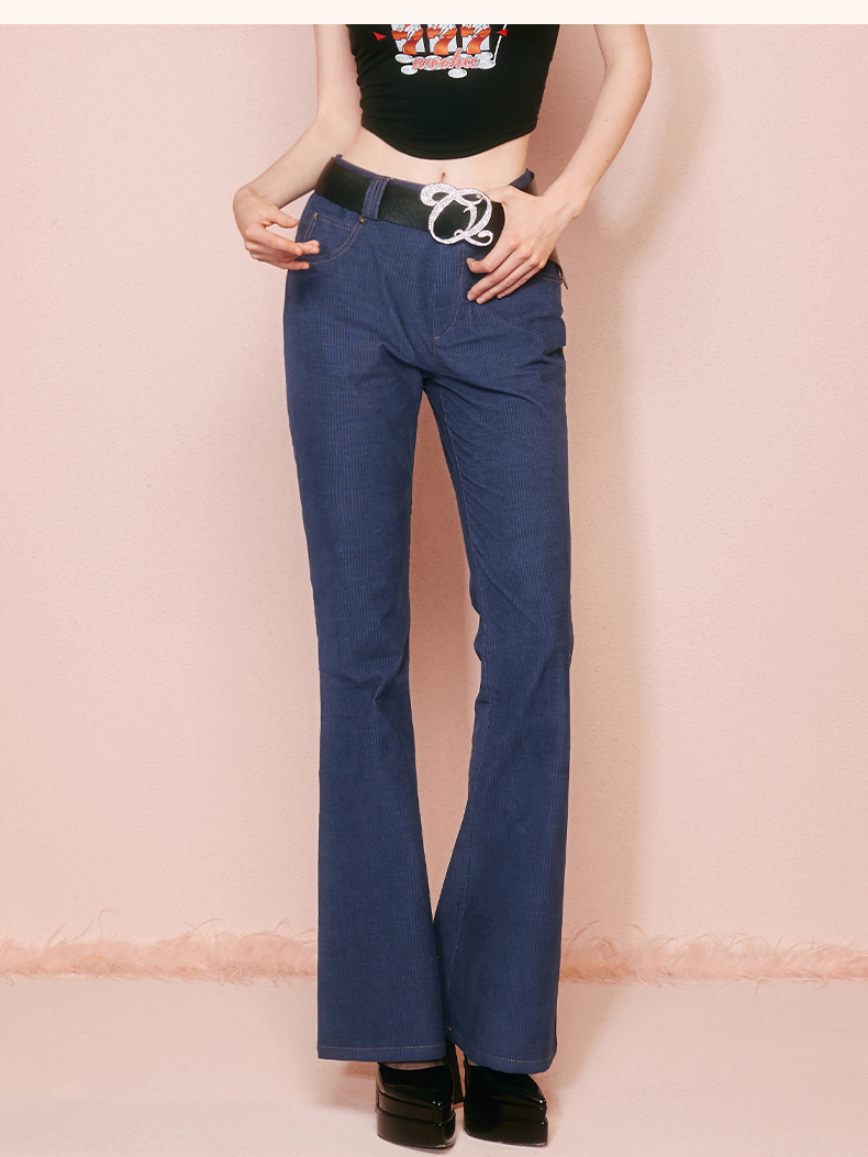Jeans lässige, schlanke Casual Flare-Hose Casual Fit