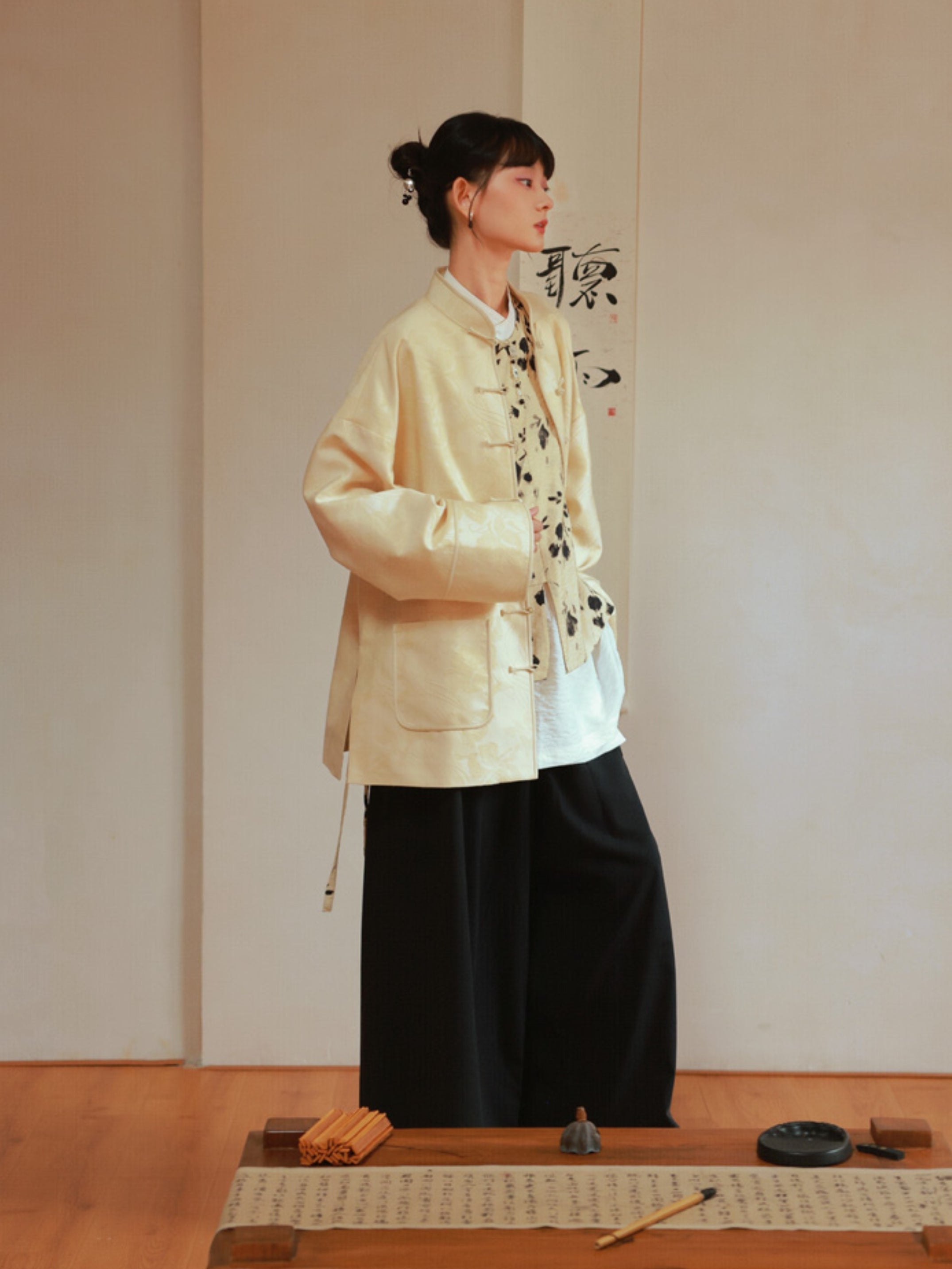 Embroidery China Retro Oversize Jacket