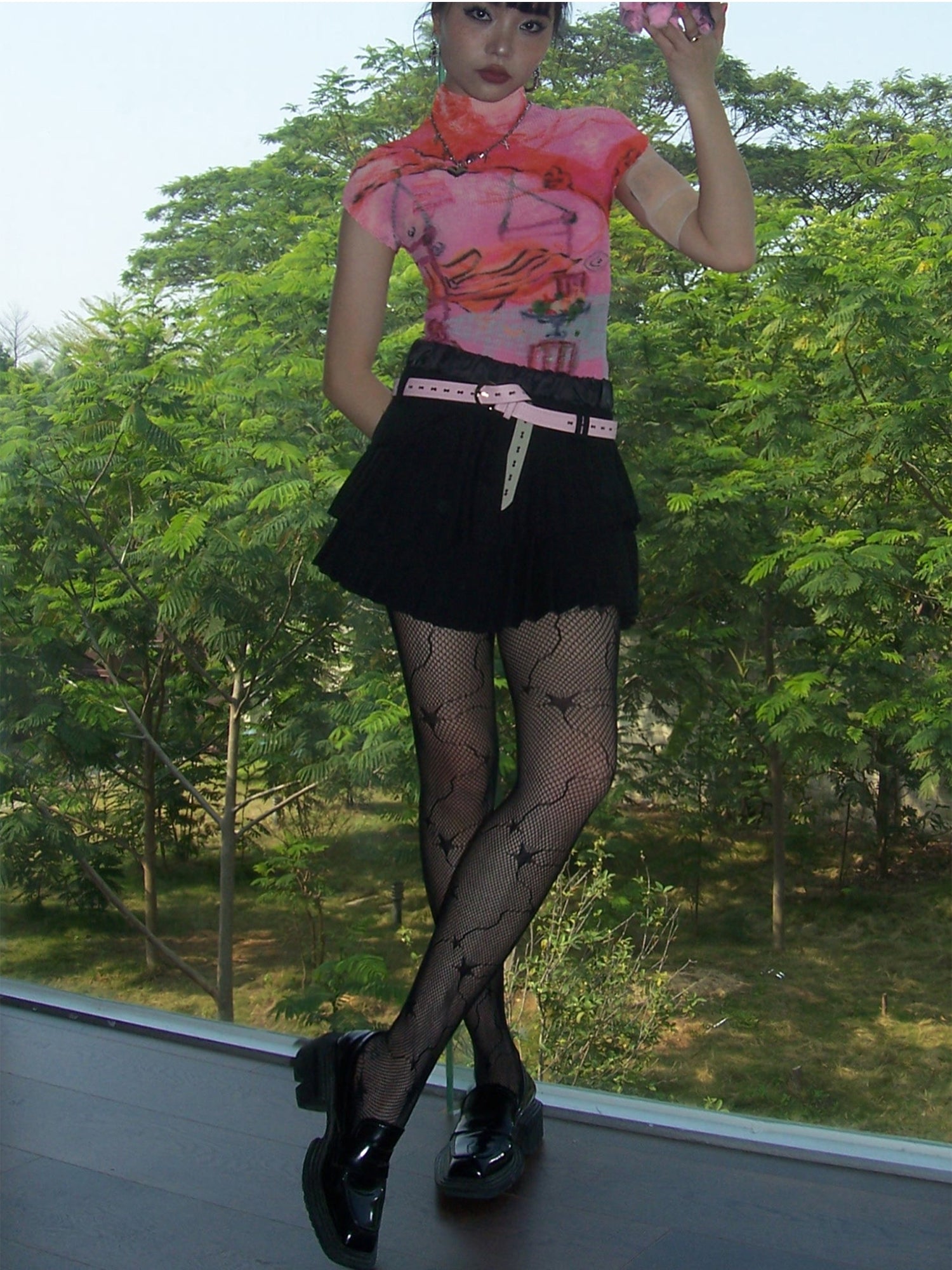 스타 그물 메시 섹시한 스타킹