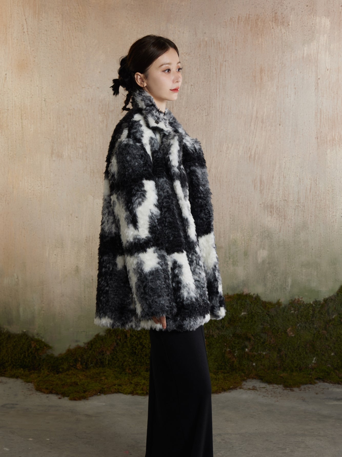 Speckled Fur Fluffily Warm Oversize Jacket