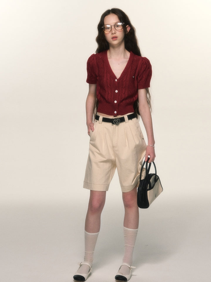 Denim Wide Casual Half-Pants