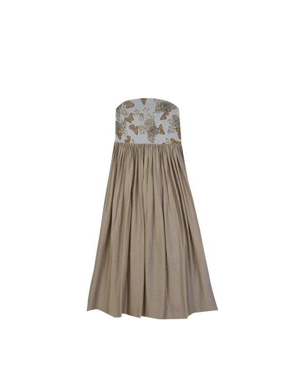 Bare-Top-Blume Retro Mix Frle Elegant ein Stück
