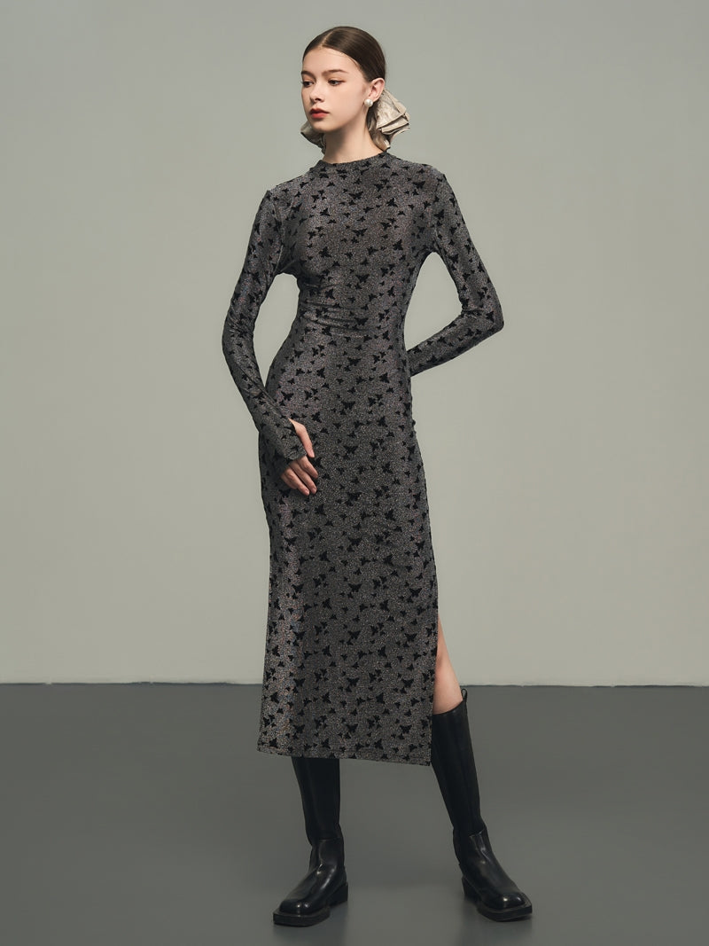 Tight Stretch Thumbhole Slit One-Piece
