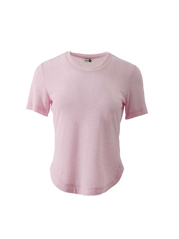 Simple Natural Crew-Neck Plain T-Shirt&Long-Skirt