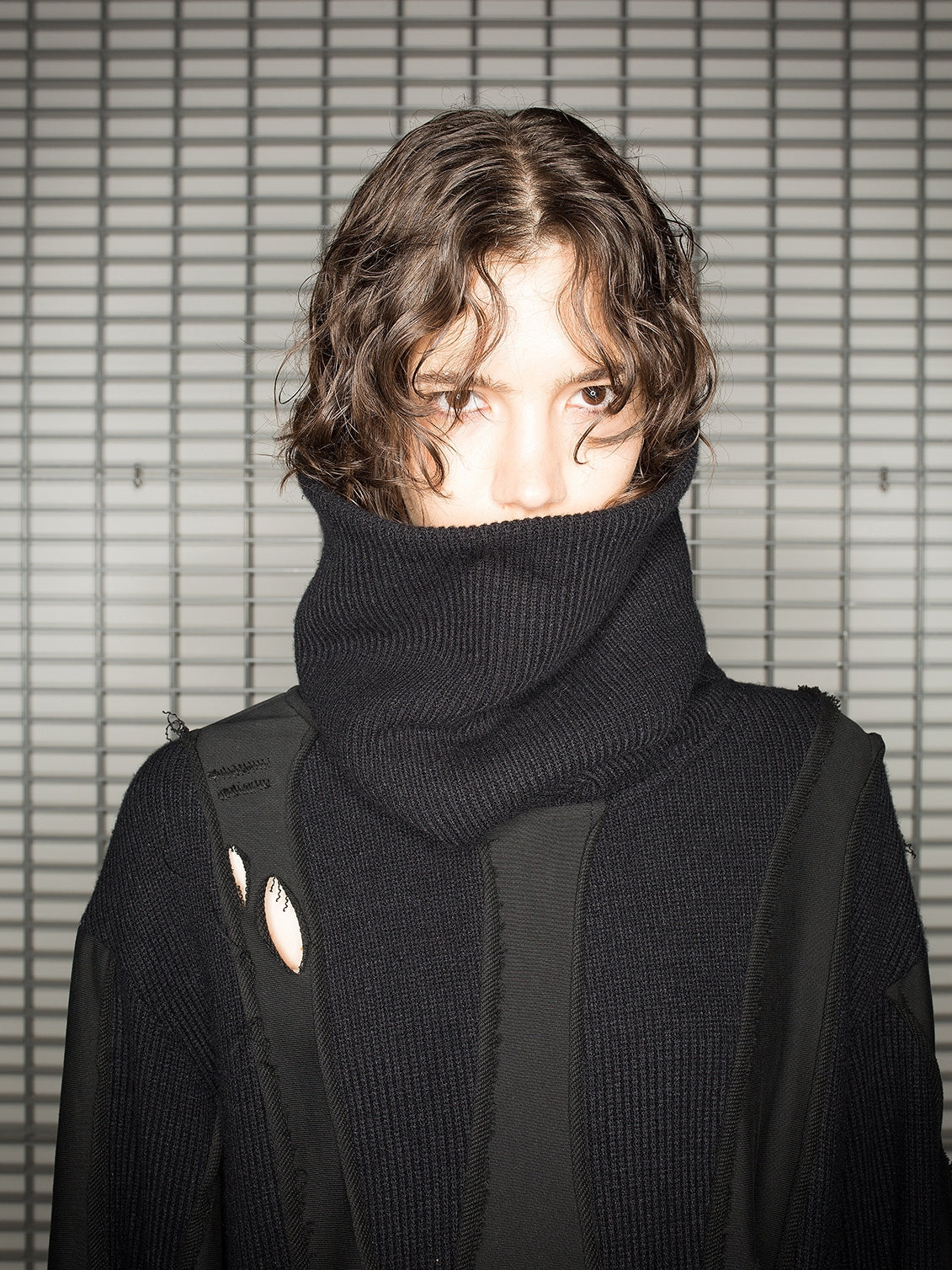 Lose Strick Schaden Mix Nichi Deckung Ein Stück