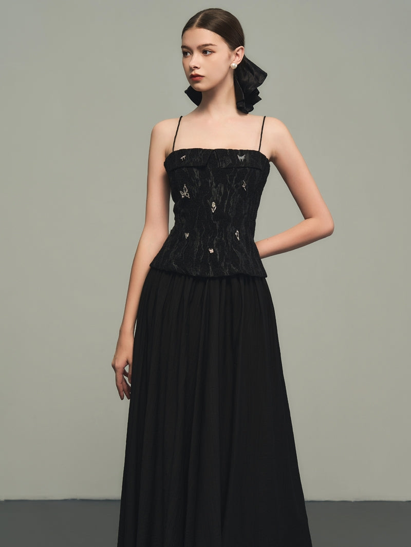 Tight Butterfly-Motif Elegant Inner Camisole