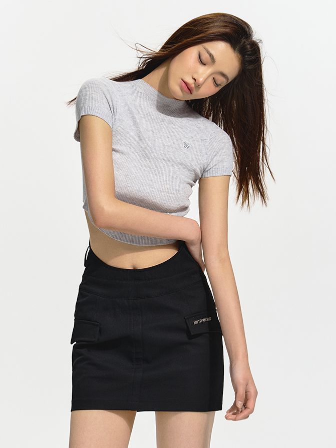 High-Waist Nichi UNIQUE Mini Tight Skirt