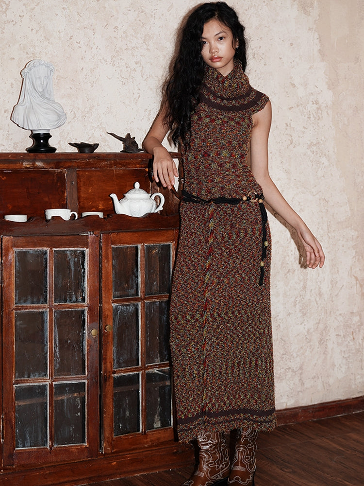 2Way Colorful Off-Shoulde Bare-Top Nichi Knit