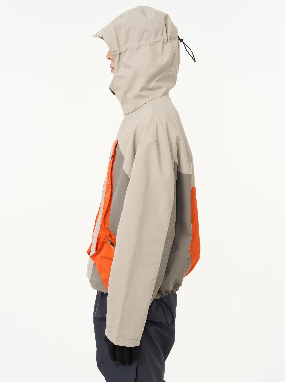 Kontrast Hoodie Colorfer Parka