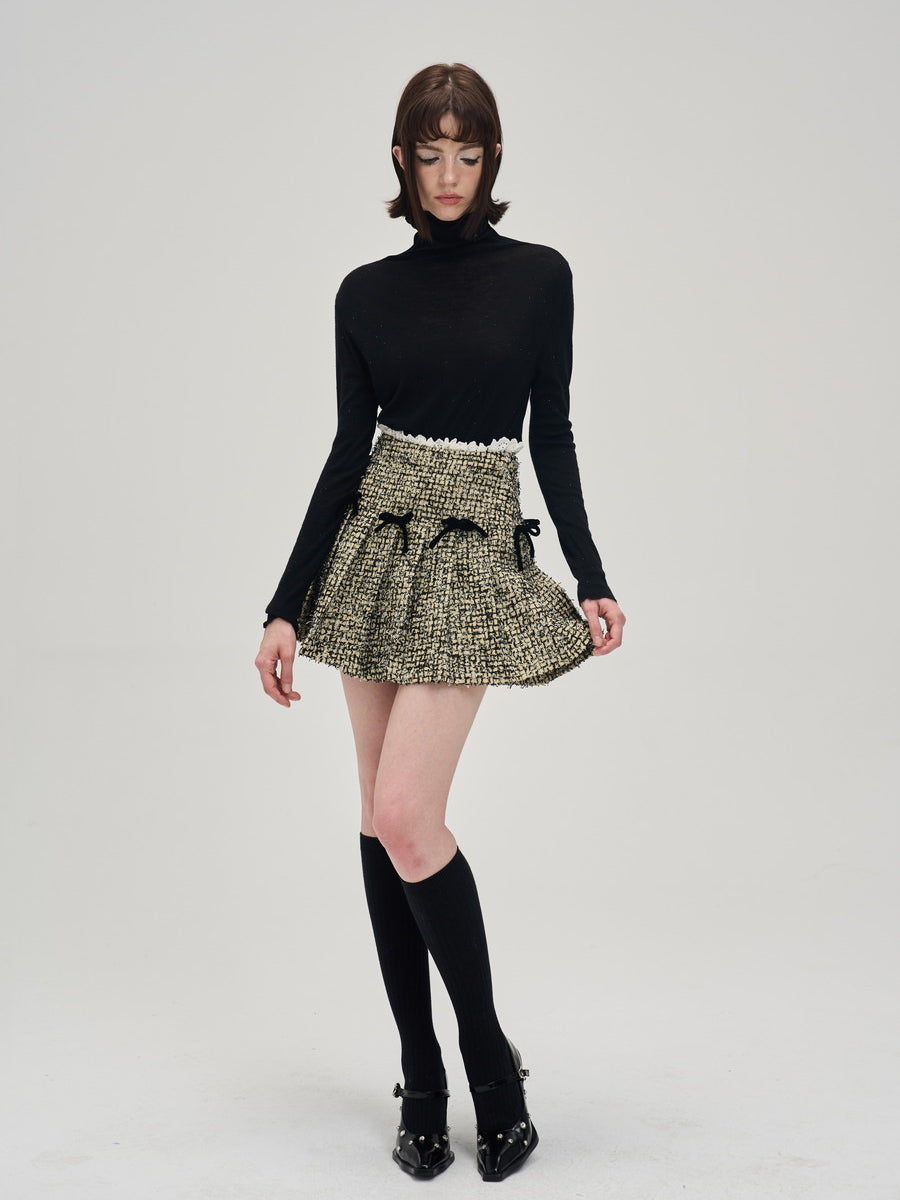 Bijou High-Neck Slim Plain Cutsew