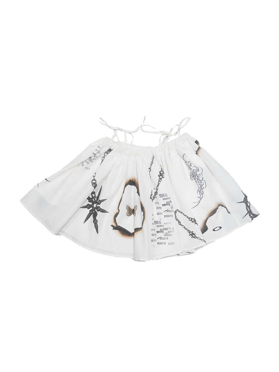 Animal Picture Nichi Flare Mini-Skirt