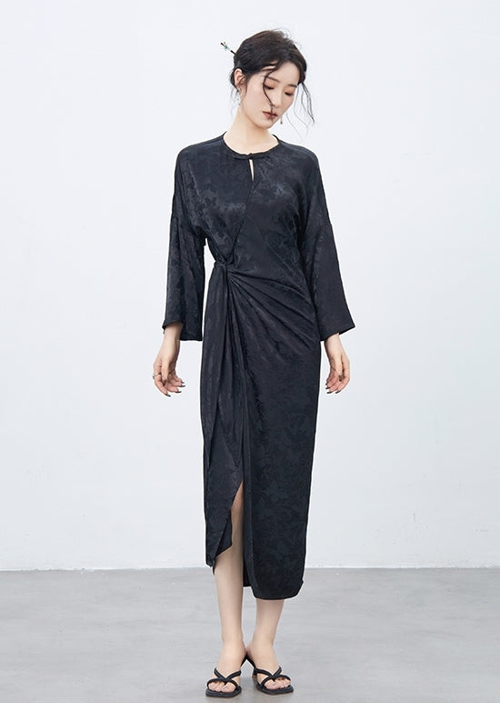 China-Dress-Stickerei drapieren langen einteiligen Einteilungen