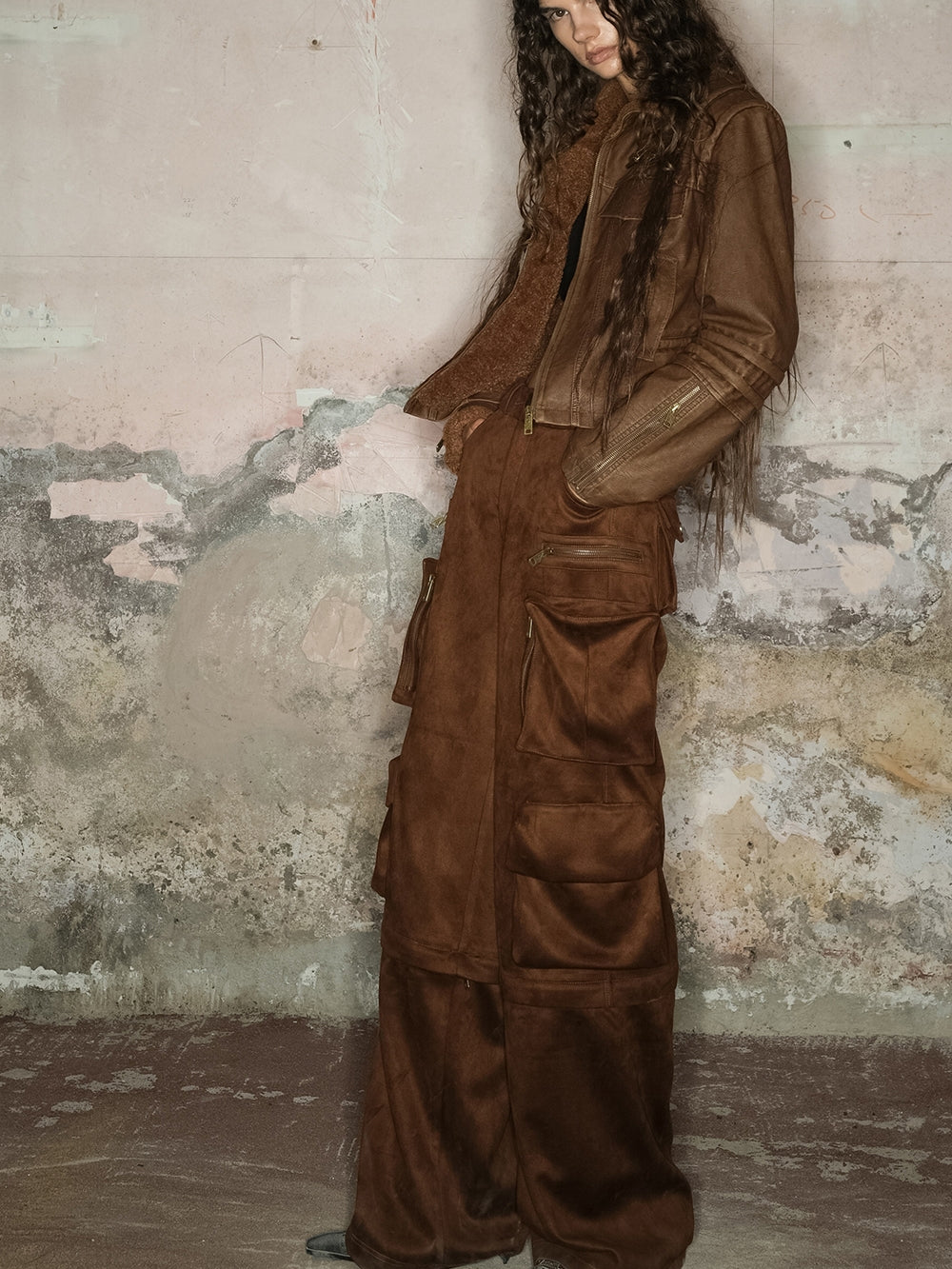 2way 사이드 포켓 캐주얼 느슨한 넓은 바지