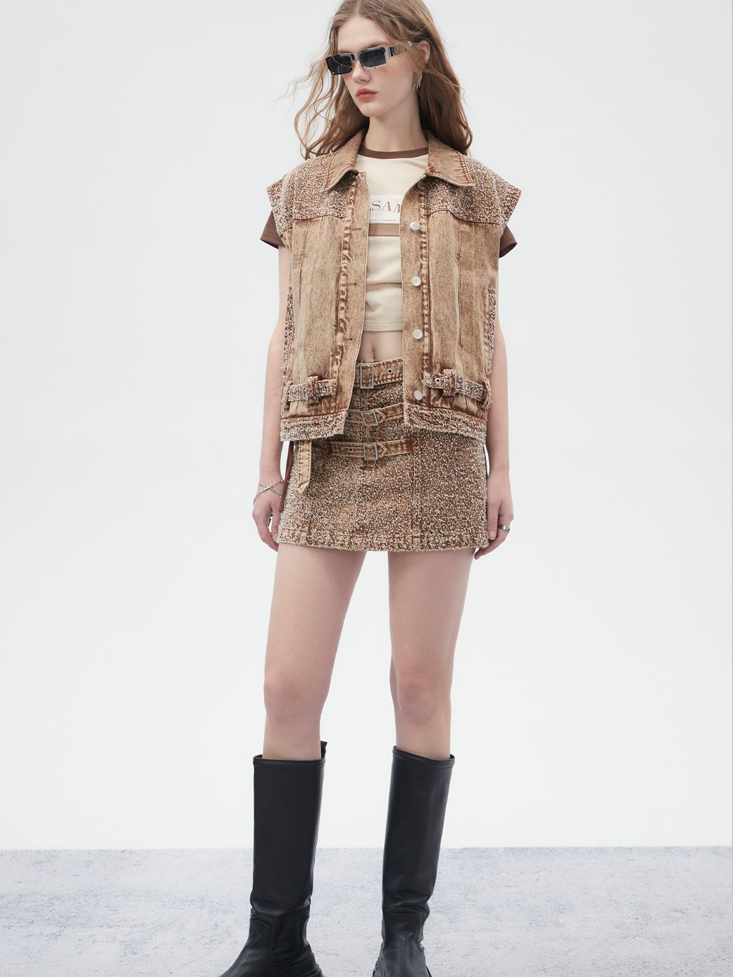Vintage Denim Trapez -Mini -Retro -Rock