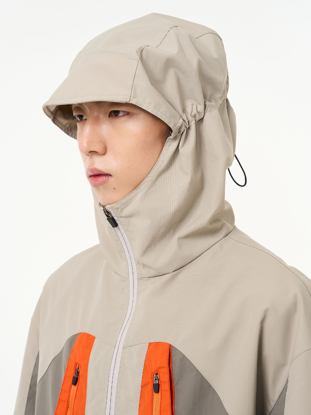 Kontrast Hoodie Colorfer Parka