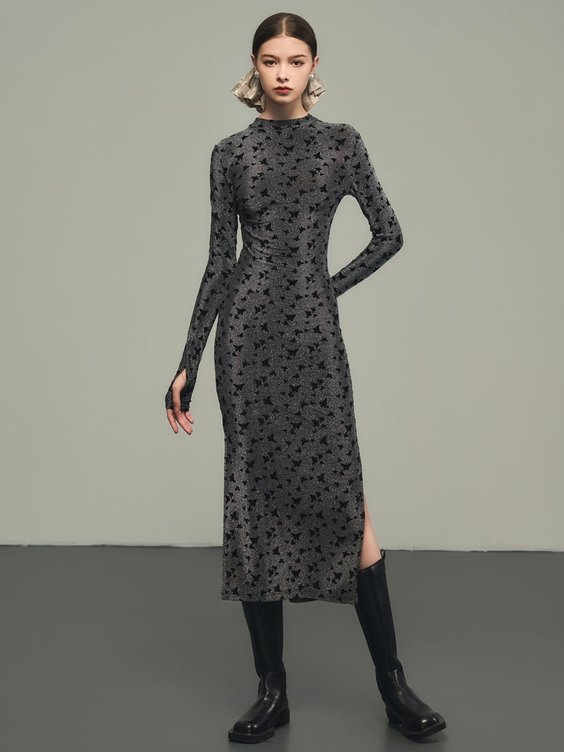 Tight Stretch Thumbhole Slit One-Piece