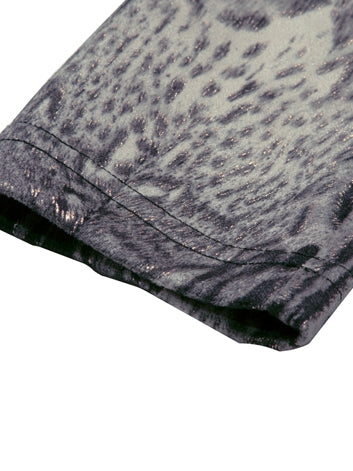 니치 레오파드 타이트 쿨 수트 탑 & 미니 스커트