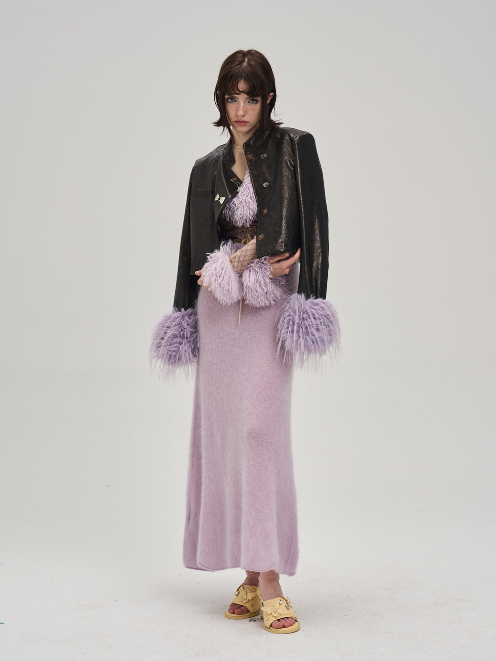 Tassel Leather Nichi Conspicuous Jacket&One-Piece