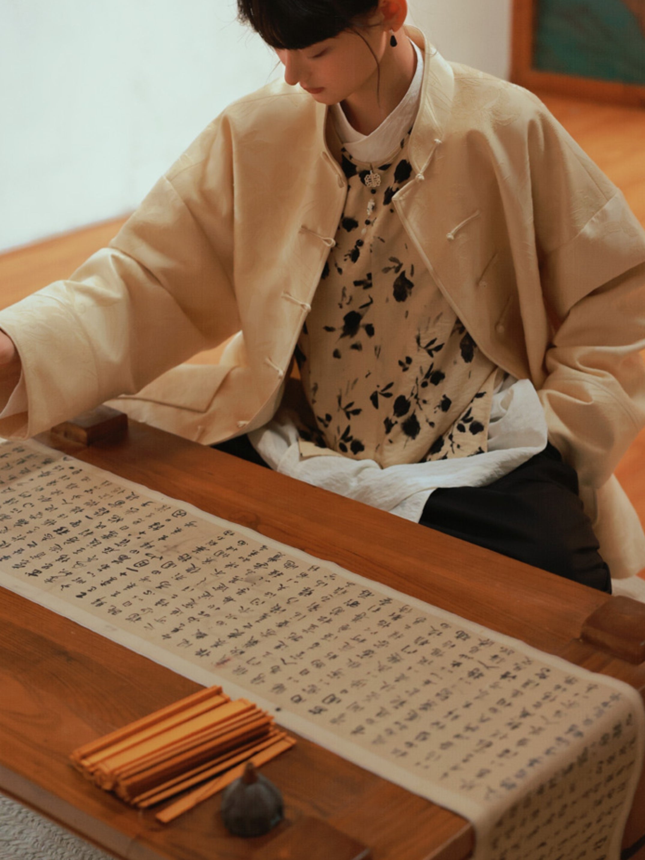 Embroidery China Retro Oversize Jacket