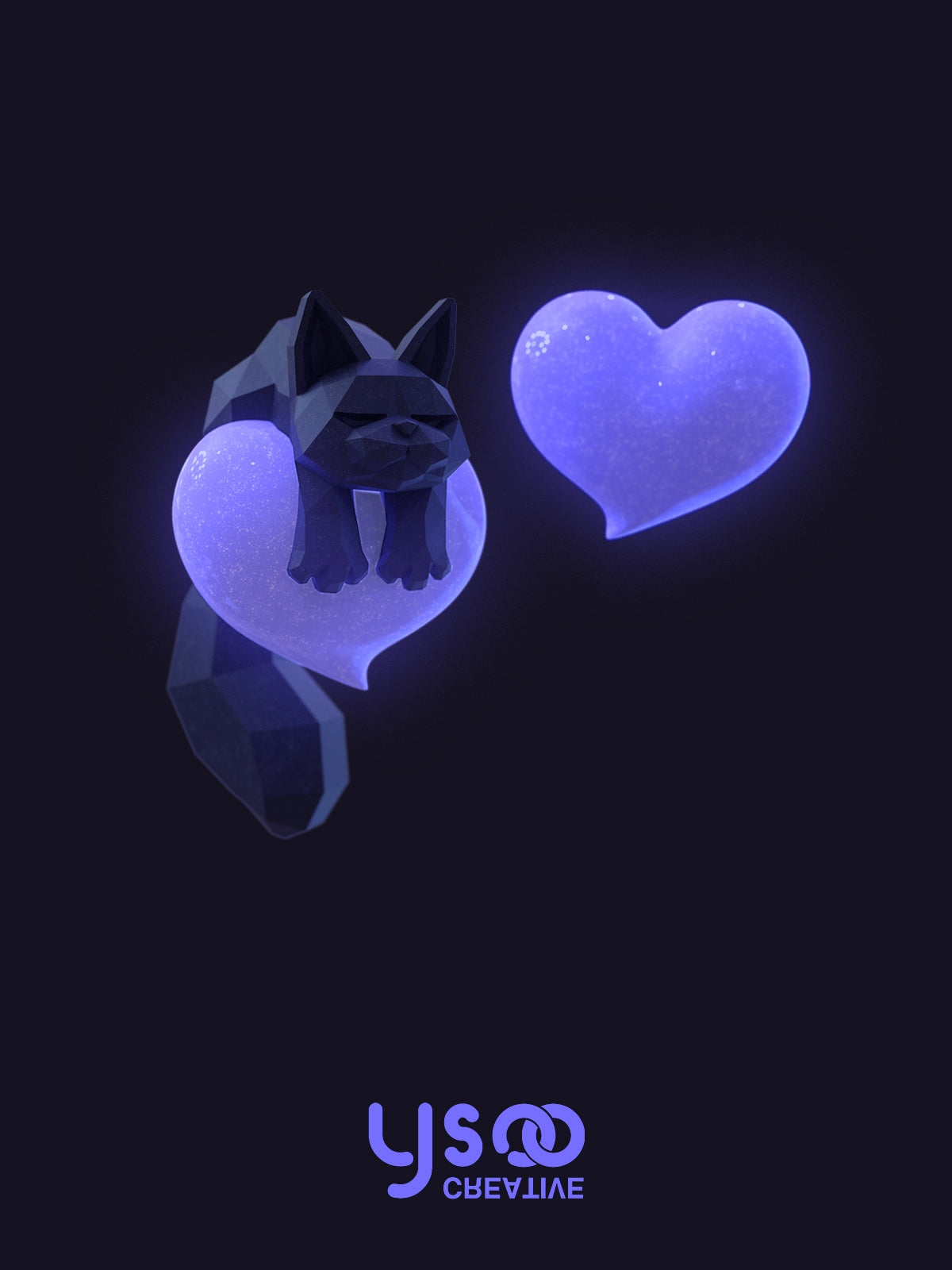 Fox Fluorescence Toy Pierced&Ear-Clip