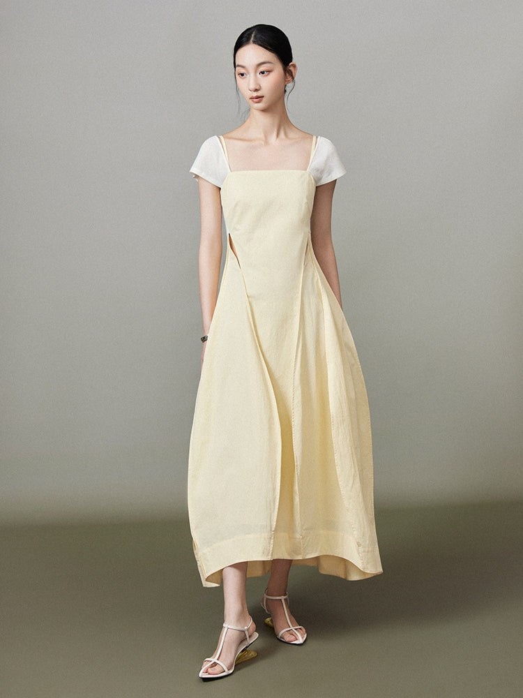 Fish-Tail Fluffily Cut Long One-Piece