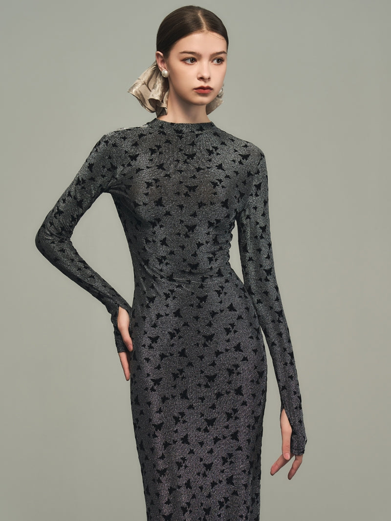 Tight Stretch Thumbhole Slit One-Piece