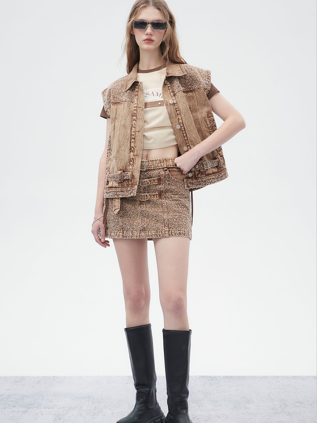 Vintage Denim Trapez -Mini -Retro -Rock