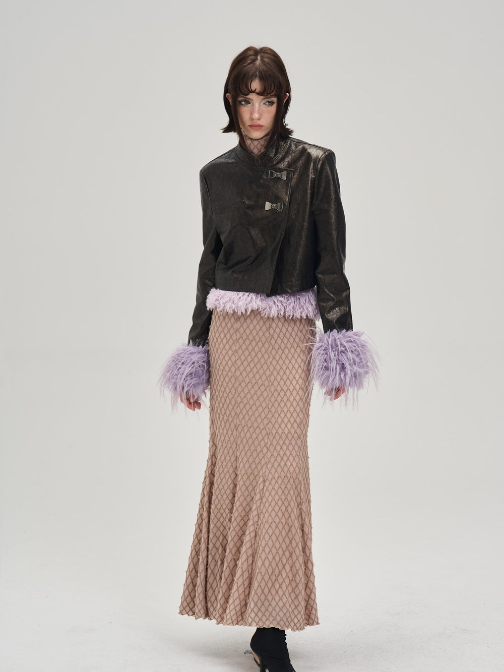 Tassel Leather Nichi Conspicuous Jacket&One-Piece