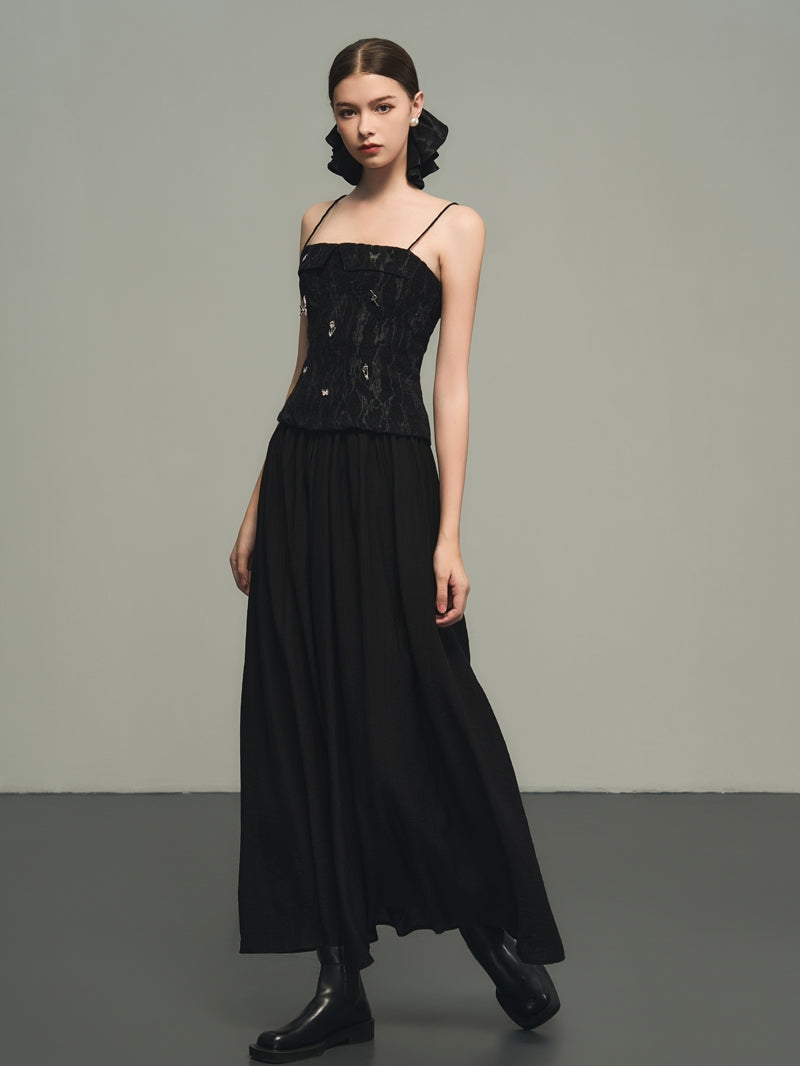Tight Butterfly-Motif Elegant Inner Camisole