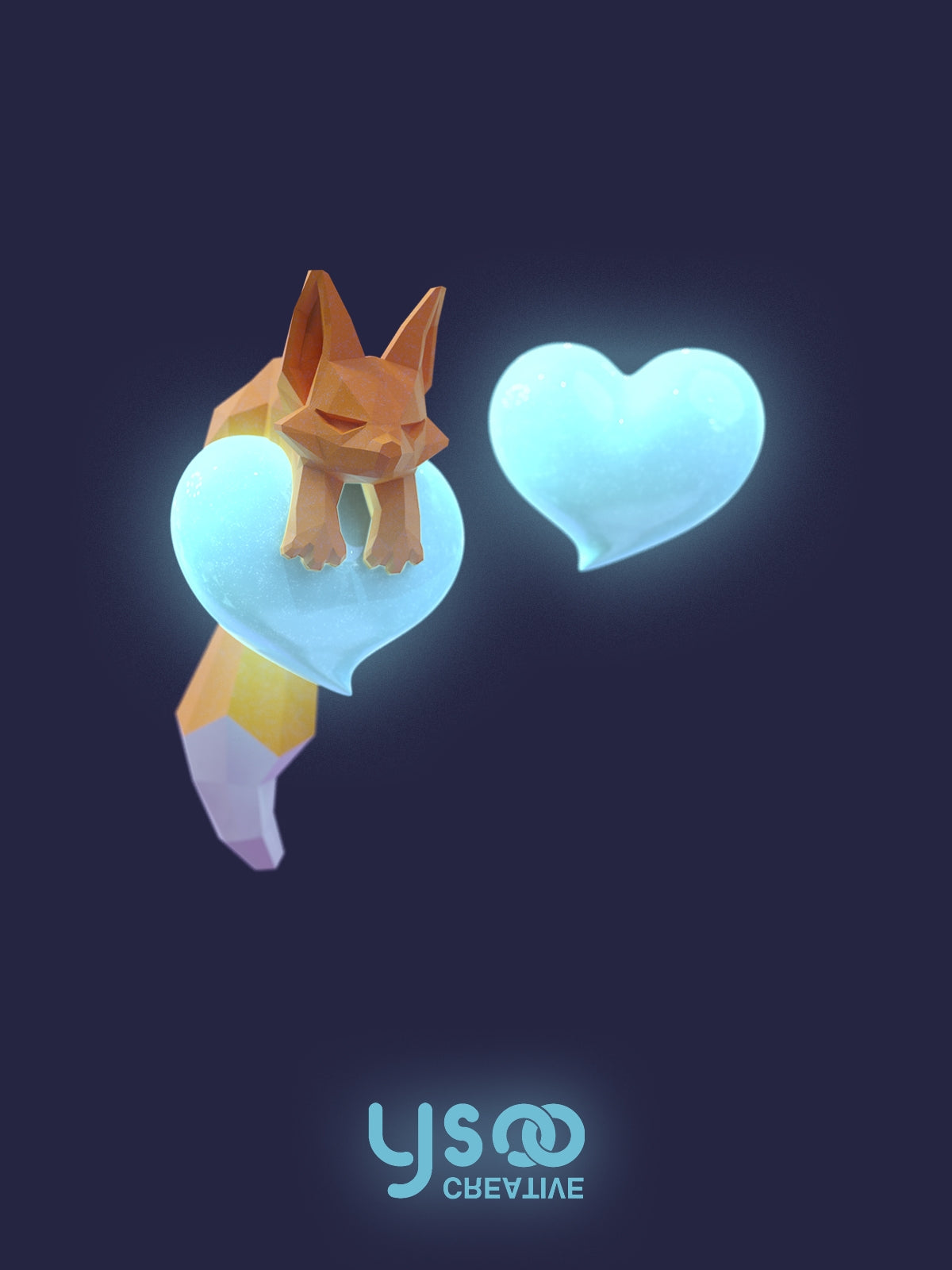 여우 형광 장난감 피어싱&이어클립