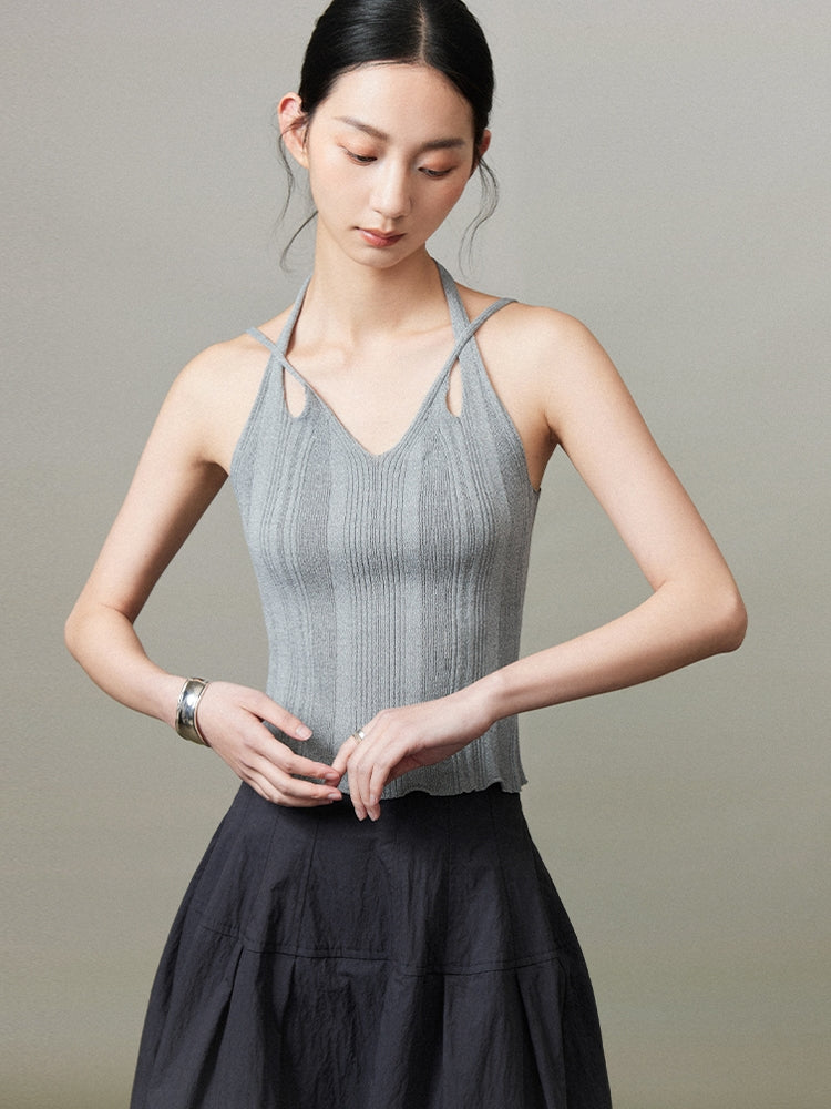 Back-Open Tight Summer-Knit Camisole – ARCANA ARCHIVE