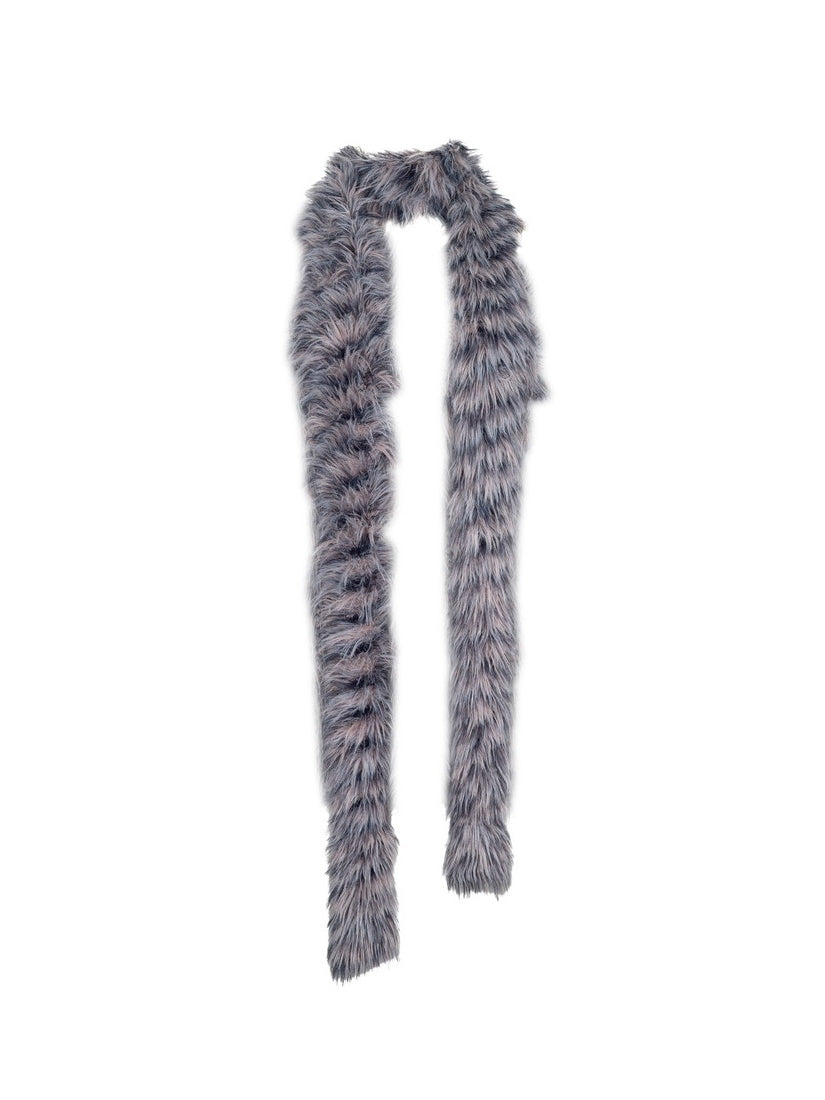 솜털 같은 대형 1 숄더 느슨한 Mohair-Knit & Muffler