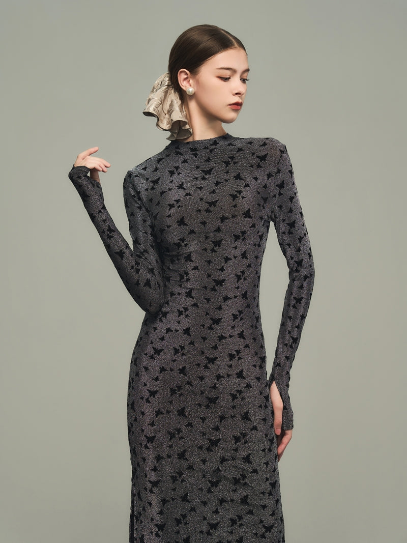 Tight Stretch Thumbhole Slit One-Piece