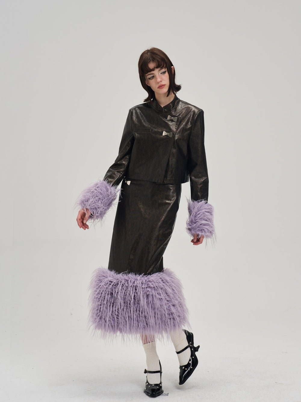Tassel Leather Nichi Conspicuous Jacket&One-Piece