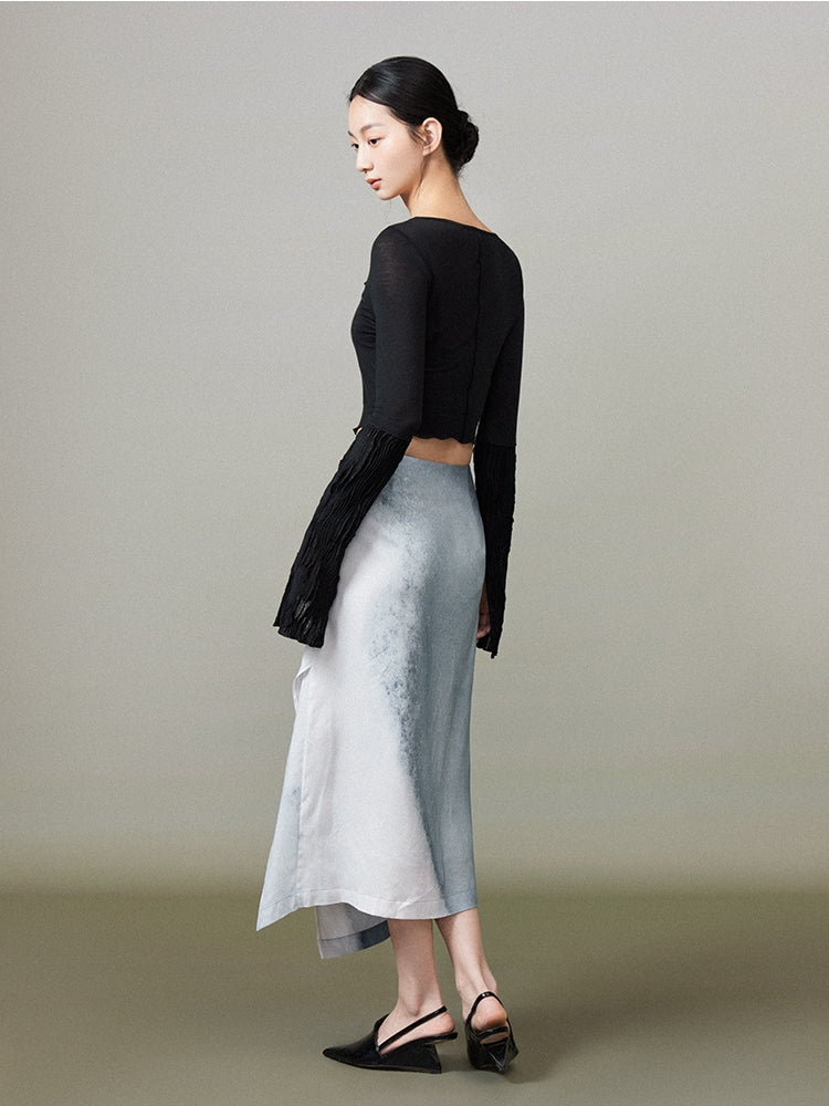 Sheer Crumply Short Thin Cardigan