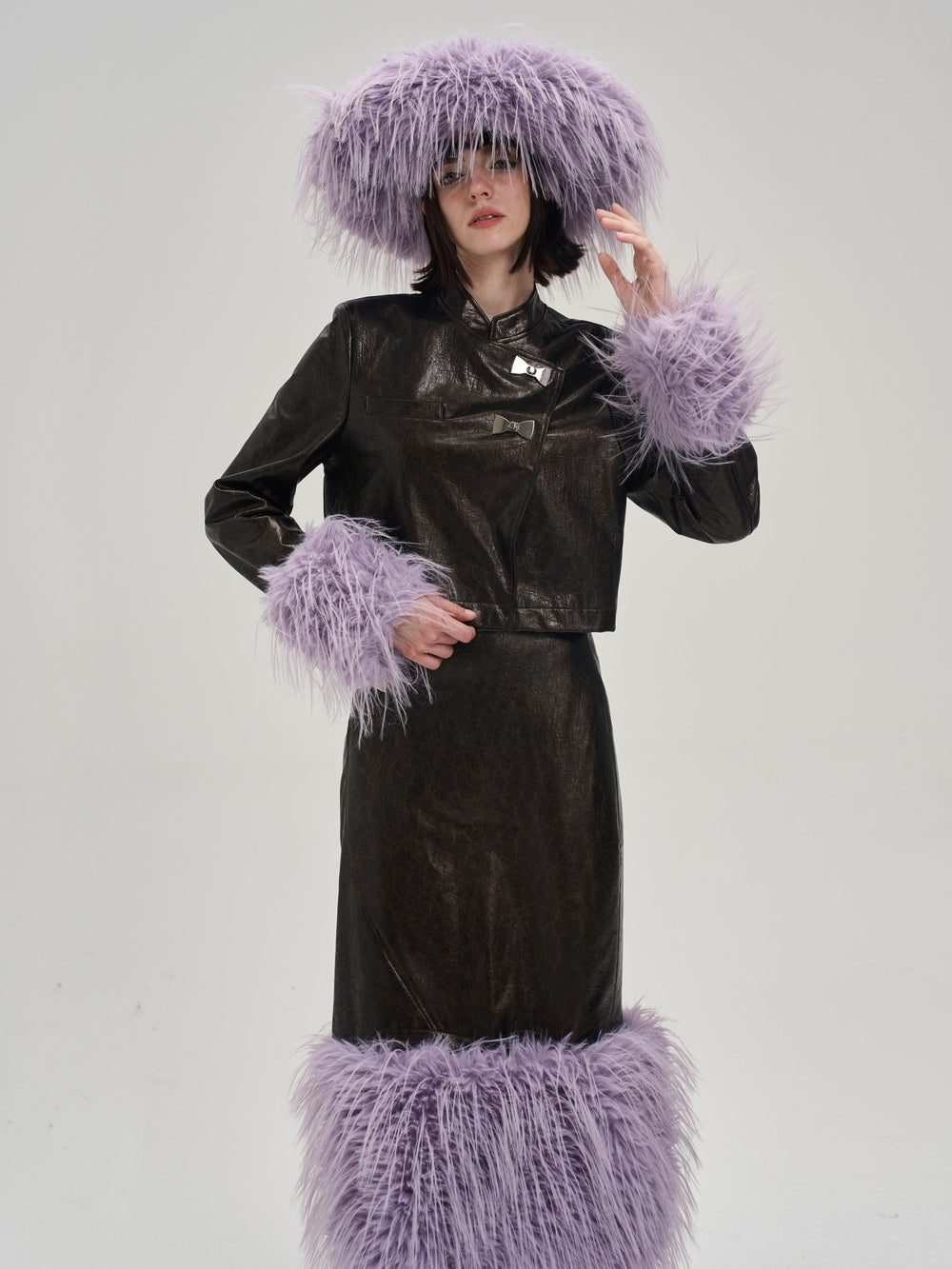 Tassel Leather Nichi Conspicuous Jacket&One-Piece