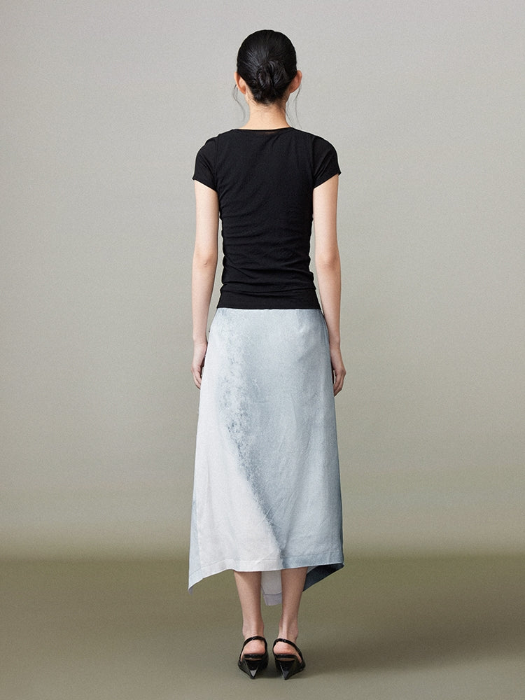 Ciffon Gradation A-Line Chic Classy Long-Skirt