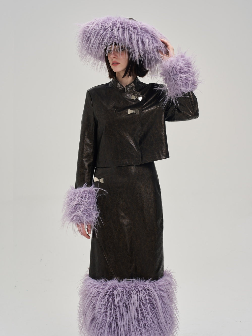 Tassel Leather Nichi Conspicuous Jacket&One-Piece