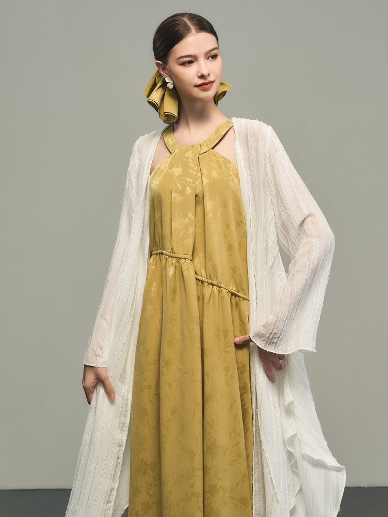 비대칭 간단한 대형 얇은 긴 카르디건