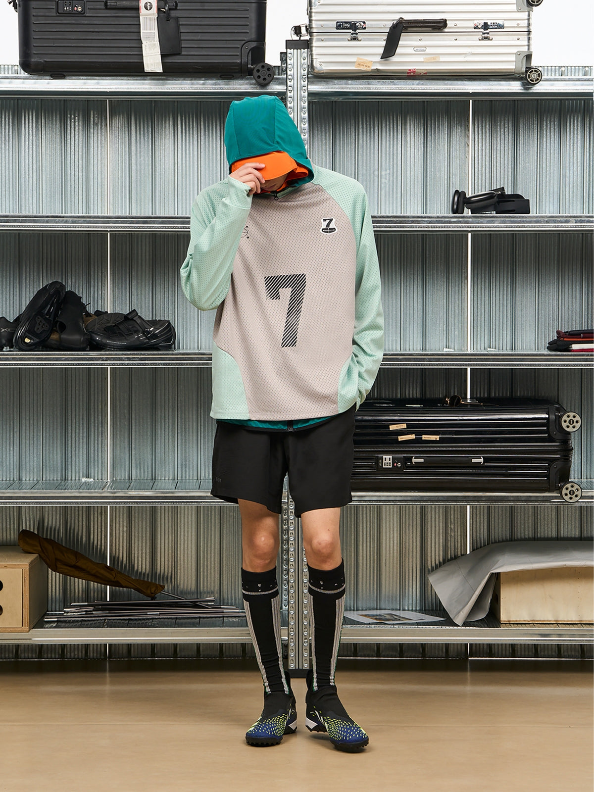 메쉬 대비 7 티셔츠