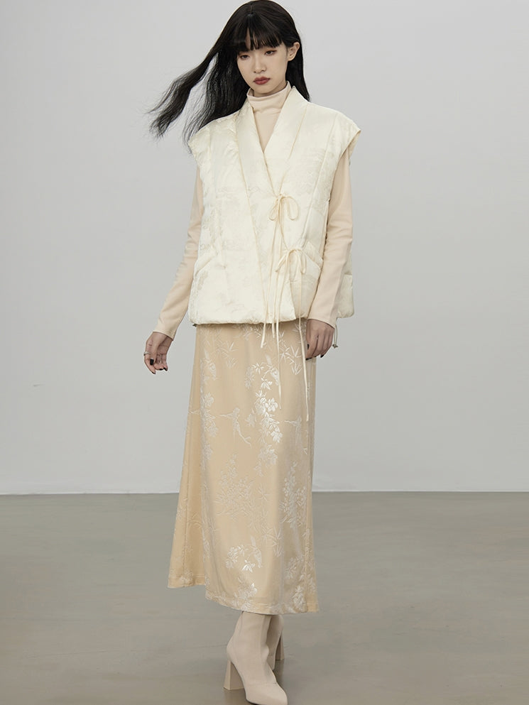 Quilting Sleeveless Plain Layered Vest