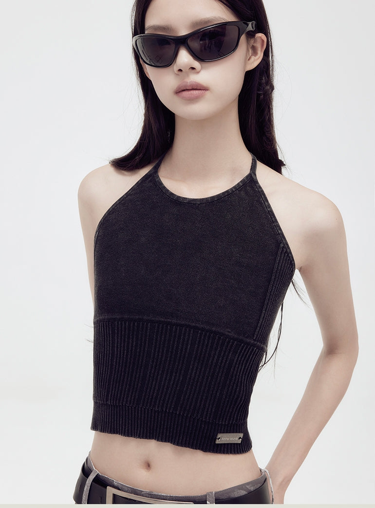 Tops&Mini-Skirt Summer-Knit Casual Set-Up